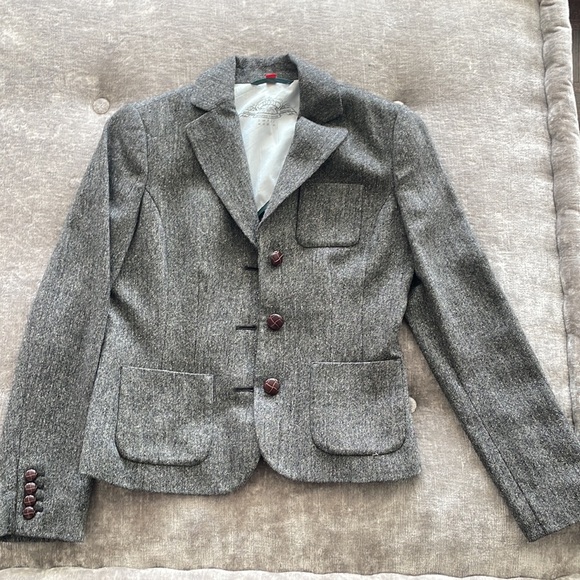 Classic Grey wool tweed blazer - Picture 2 of 6